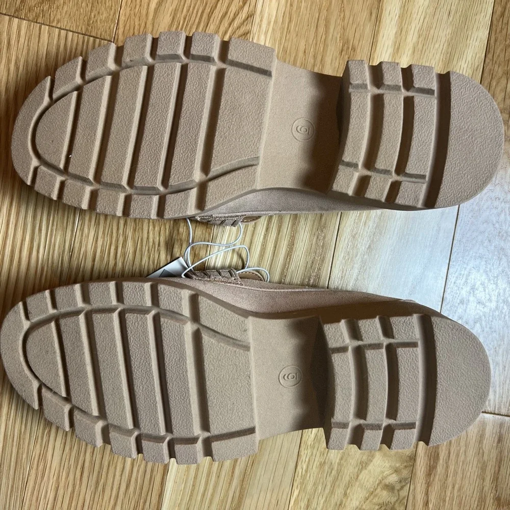 A New Day Archie Loafers Women's 6  Taupe Faux Suede Penny Lug Chunky Sole NWT - Picture 9 of 9